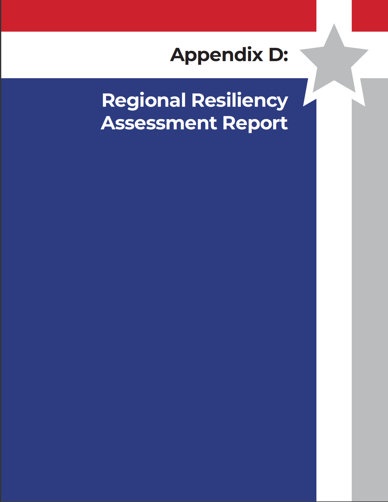 Cover Image: Appendix D Regional Resiliency Assessment Report